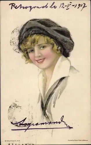 Künstler Ak American Girl No. 95, Portrait einer jungen Frau
