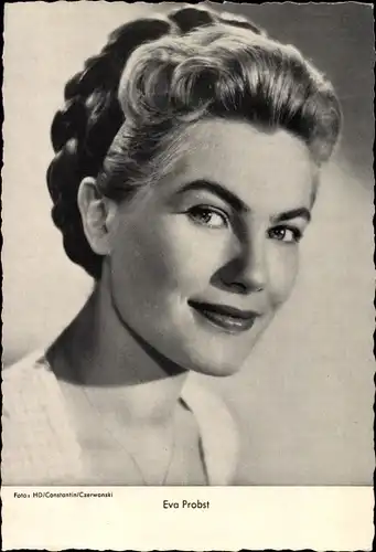 Ak Schauspielerin Eva Probst, Portrait