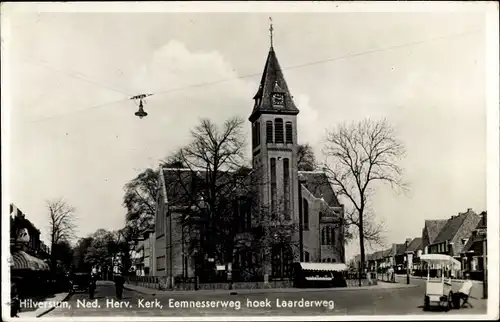 Ak Hilversum Nordholland, Ned Herv Kerk, Eemnesserweg hoek Laarderweg