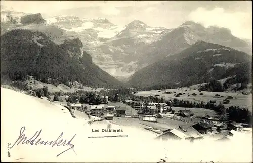 Ak Les Diablerets Kanton Waadt, Panorama