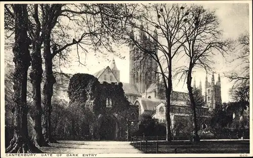 Ak Canterbury Kent England, Gate of Dark Entry, Torbogen