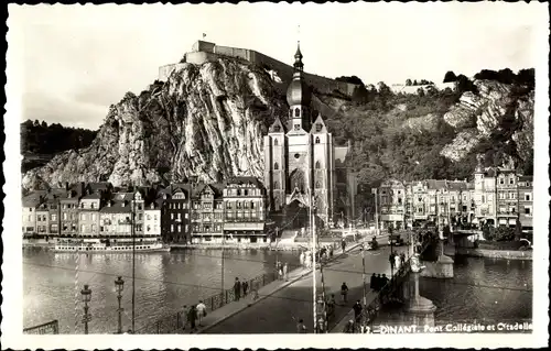 Ak Dinant Wallonien Namur, Pont Collegiate et Citadelle, Brücke