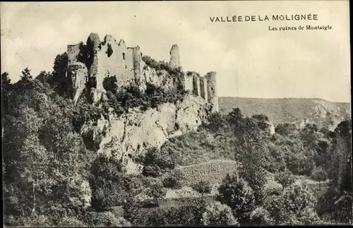 Ak Falaën Onhaye Wallonien Namur, Valle de la Molignee, Les Ruines de Montaigle
