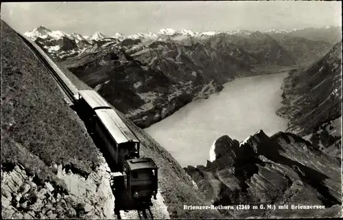 Ak Brienz Kanton Bern, Brienzer-Rothorn mit Brienzersee