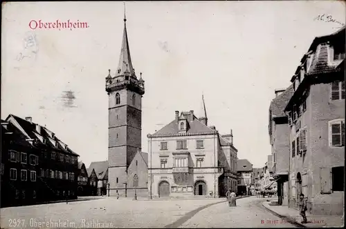 Ak Obernai Oberehnheim Elsass Bas Rhin, Rathaus