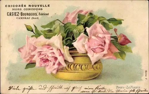 Litho Cambrai Nord, Roses la France, Rosen, Chicorée Nouvelle, hors concours, Casiez Bourgeois