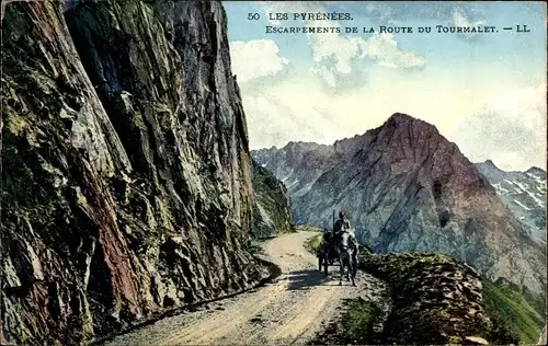 Ak Hautes Pyrénées, Escarpements de la Route du Tourmalet