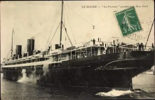 Ak Le Havre Seine Maritime, La Provence partant pour New York
