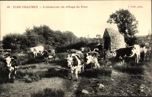 Ak Îles Chausey Manche, L'abreuvoir du village du Pont