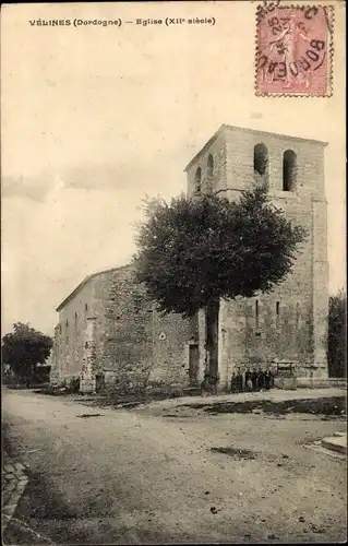 Ak Velines Dordogne, Eglise