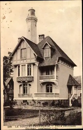 Ak Le Touquet Paris Plage Pas de Calais, Villa Belgrade