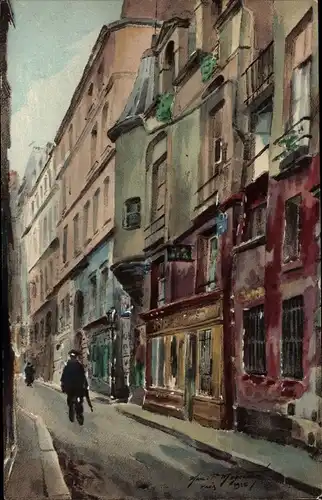 Künstler Ak Paris VI, Cabaret grillé, 5 Rue Hautefeuille