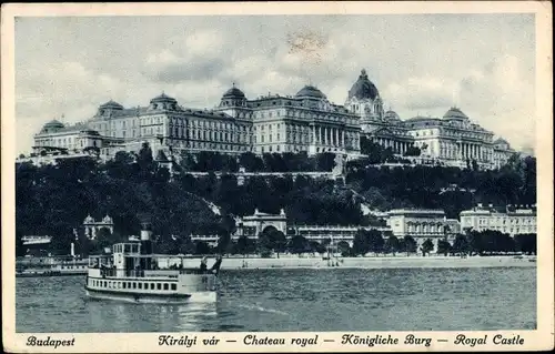 Ak Budapest Ungarn, Kiralyi var, Königliche Burg, Schiff