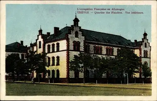 Ak Trier an der Mosel, Quartier des Flandres, Vue interieure