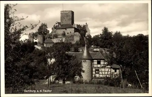Ak Gamburg Werbach an der Tauber, Schloss Gamburg