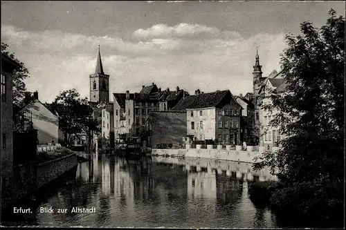 Ak Erfurt in Thüringen, Blick zur Altstadt