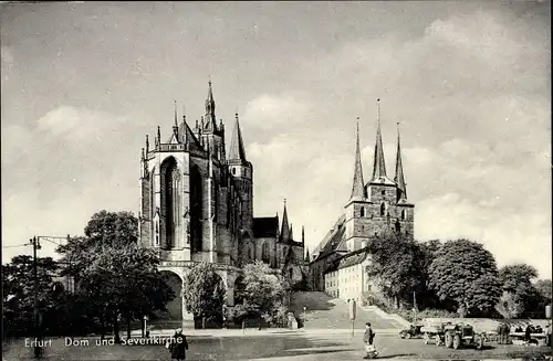 Ak Erfurt in Thüringen, Dom und Severikirche