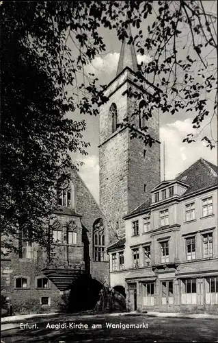 Ak Erfurt in Thüringen, Aegidi-Kirche am Wenigemarkt