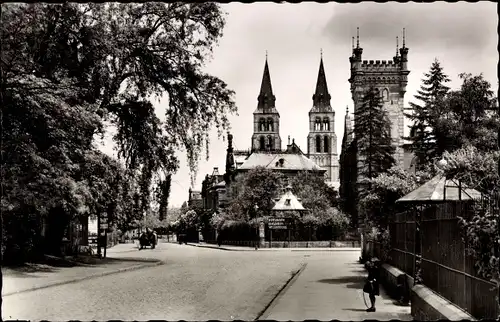 Ak Landau in der Pfalz, Schlossstraße, Katholische Kirche