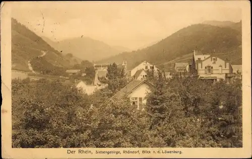 Ak Rhöndorf Bad Honnef am Rhein, Blick n. d. Löwenburg, Umgebung