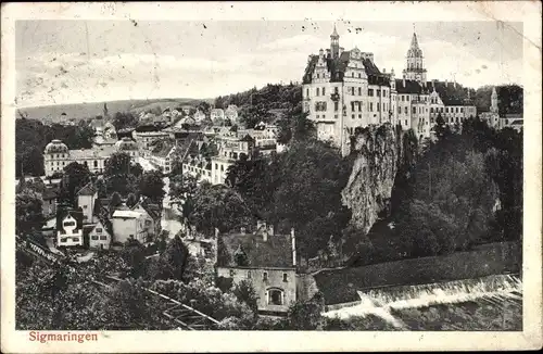 Ak Sigmaringen an der Donau Baden Württemberg, Schloss, Wehr, Stadt