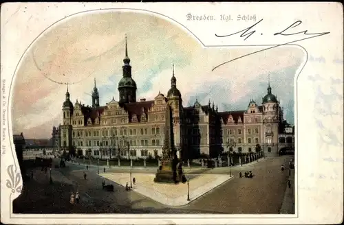 Litho Dresden Altstadt, Kgl. Schloss