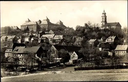 Ak Augustusburg im Erzgebirge, Schloss, Ort