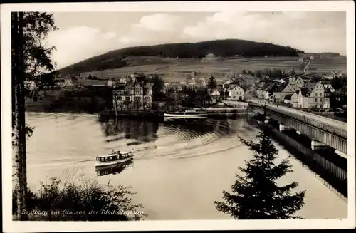 Ak Saalburg Ebersdorf in Thüringen, Stausee der Bleilochsperre