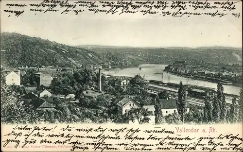 Ak Vallendar am Rhein, Panorama