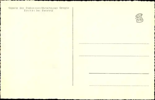 Ak Bethel Bielefeld in Nordrhein Westfalen, Kapelle d. Diakonissen Mutterhauses Sarepta