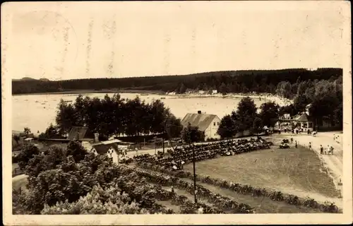 Ak Neustädtel Schneeberg im Erzgebirge, Strandbad Filzteich