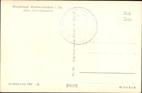 Ak Markneukirchen im Vogtland, Städt. Gewerbemuseum