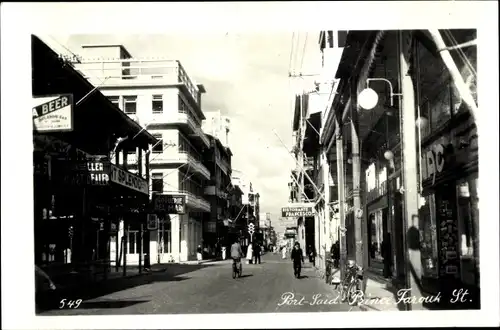 Ak Port Said Ägypten, Prince Farouk Street