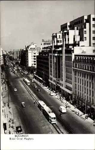 Ak București Bukarest Rumänien, D-dul G-ral Magheru