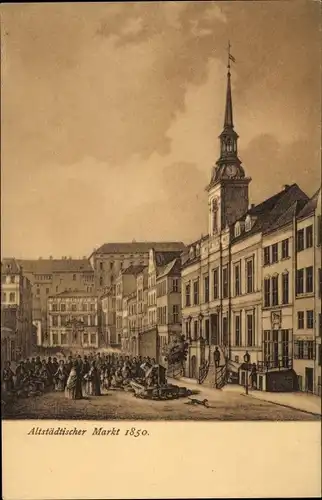Ak Kaliningrad Königsberg Ostpreußen, Altstädtischer Markt 1850
