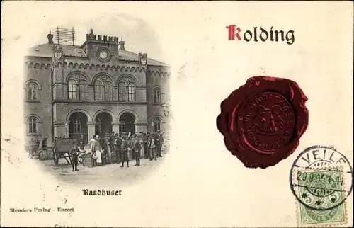Ak Kolding Dänemark, Raadhuset, Siegel