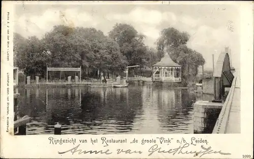 Ak Leiden Südholland Niederlande, Restaurant de groote Vink