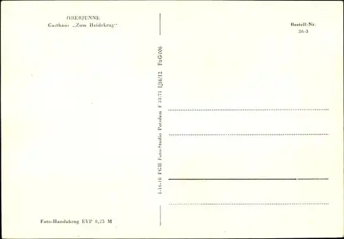 Ak Oberjünne Planebruch in Brandenburg, Gasthaus "Zum Heidekrug"