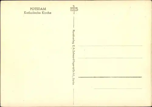 Ak Potsdam in Brandenburg, Straßenpartie, katholische Kirche