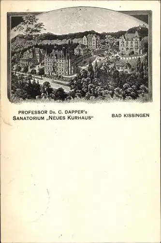 Litho Bad Kissingen Unterfranken Bayern, Sanatorium Neues Kurhaus