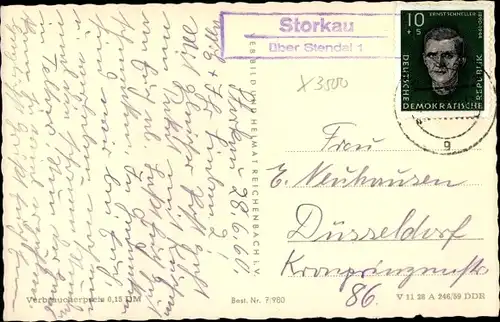 Ak Landpoststempel Storkau über Stendal 1