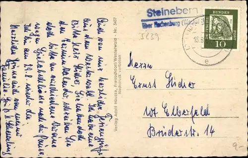 Ak Landpoststempel Steineberg über Hachenburg Westerwald