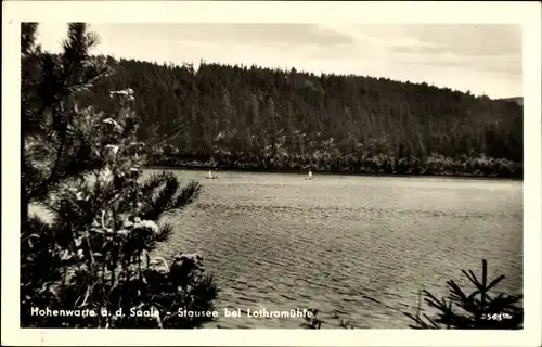 Ak Landpoststempel Hohenwarte über Saalfeld (Saale)