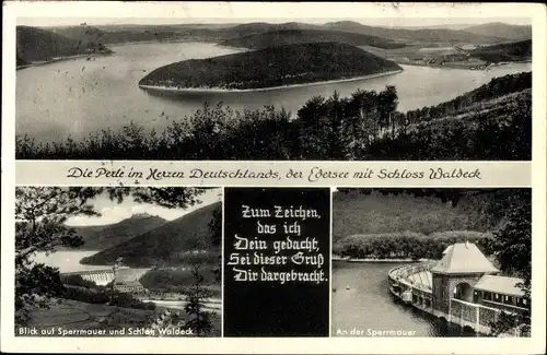 Ak Landpoststempel 16 Edersee über Bad Wildungen