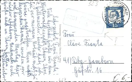 Ak Landpoststempel 5231 Oberingelbach