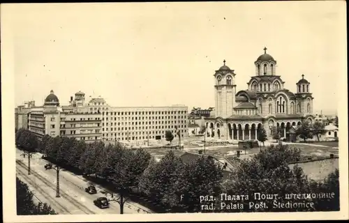 Foto Ak Belgrad Beograd Serbien, Palata Post Stedionice