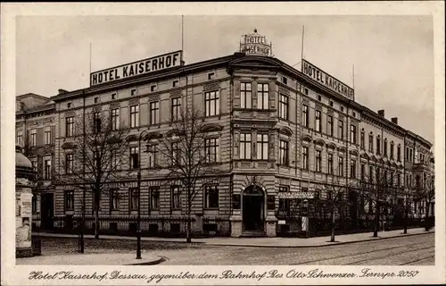 Ak Dessau in Sachsen Anhalt, Hotel Kaiserhof