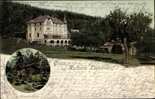 Ak Lückendorf Oybin Oberlausitz, Kurhaus, Edmunds Hütte