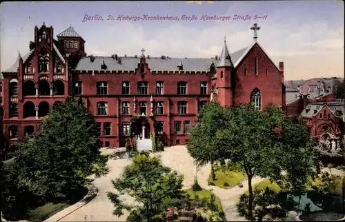 Ak Berlin Mitte, St. Hedwigs Krankenhaus, Vorderansicht, Große Hamburger Straße 5