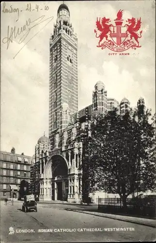 Ak City of Westminster London England, Westminster Cathedral, Roman Catholic Cathedral